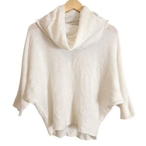 Jacob‎ Off-White Laceweight Mohair Half Sleeve Cowl Sweater